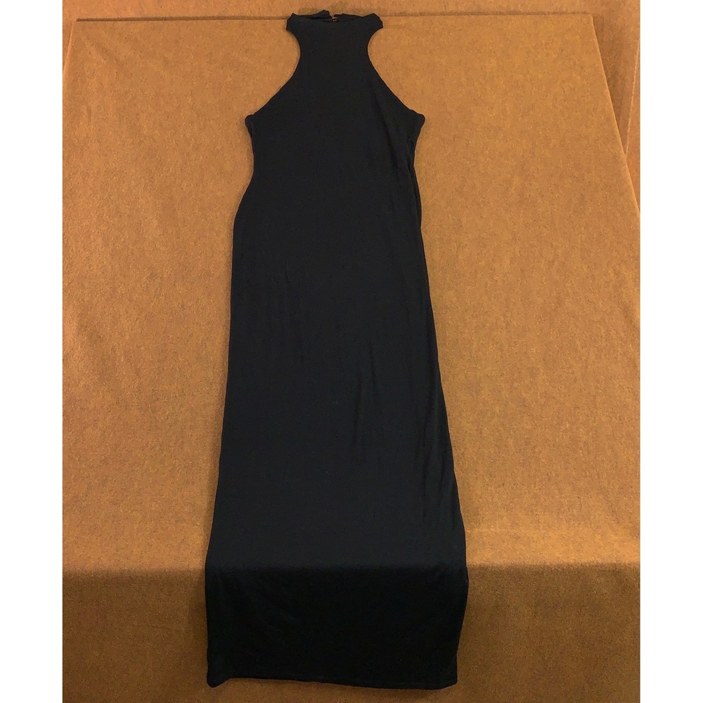 Fashion Nova Womens Size Large Black Halter Mock Neck Bodycon Maxi Dress NWT